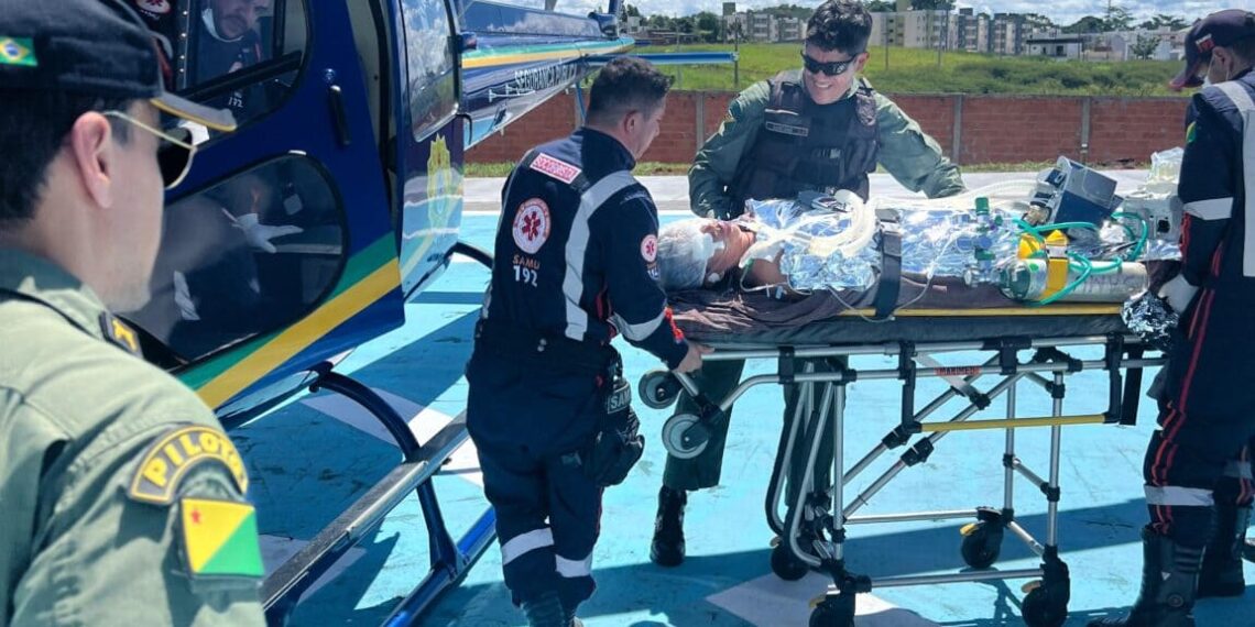 Segurança e Saúde do Estado fazem resgate de paciente em aldeia indígena de Assis Brasil