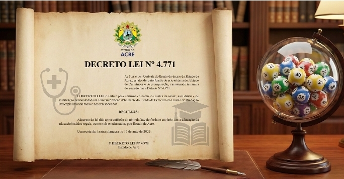 Governo do Acre oficializa Loteria Estadual para financiar saúde, educação e previdência