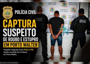 Polícia Civil captura suspeito de roubo e estupro em Porto Walter