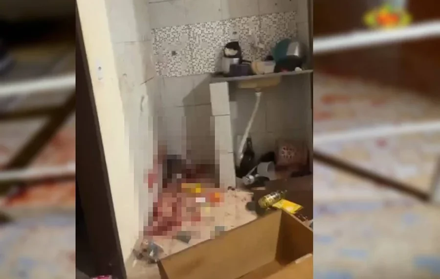 Homem esfaqueia mulher no pescoço, destrói casa e vai preso