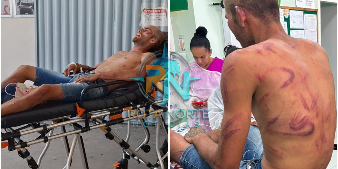 Homem é brutalmente agredido por grupo em suposto “tribunal do crime”