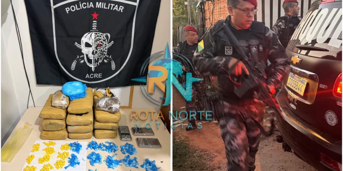 Polícia encontra maconha, cocaína e ecstasy em imóvel usado pelo tráfico