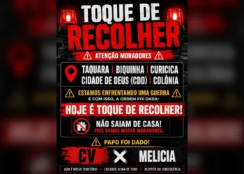 CV ameaça matar moradores e impõe toque de recolher no Rio: “Guerra”