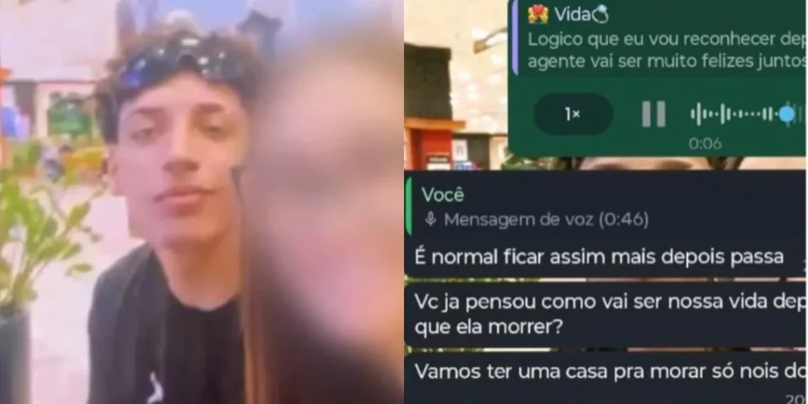 Prints expõem plano de filho e namorada para matar mãe por herança