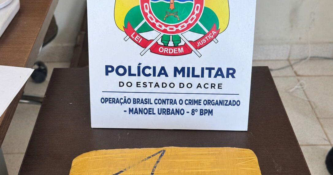 Polícias Militar e Civil apreendem motocicleta e entorpecente em Manoel Urbano