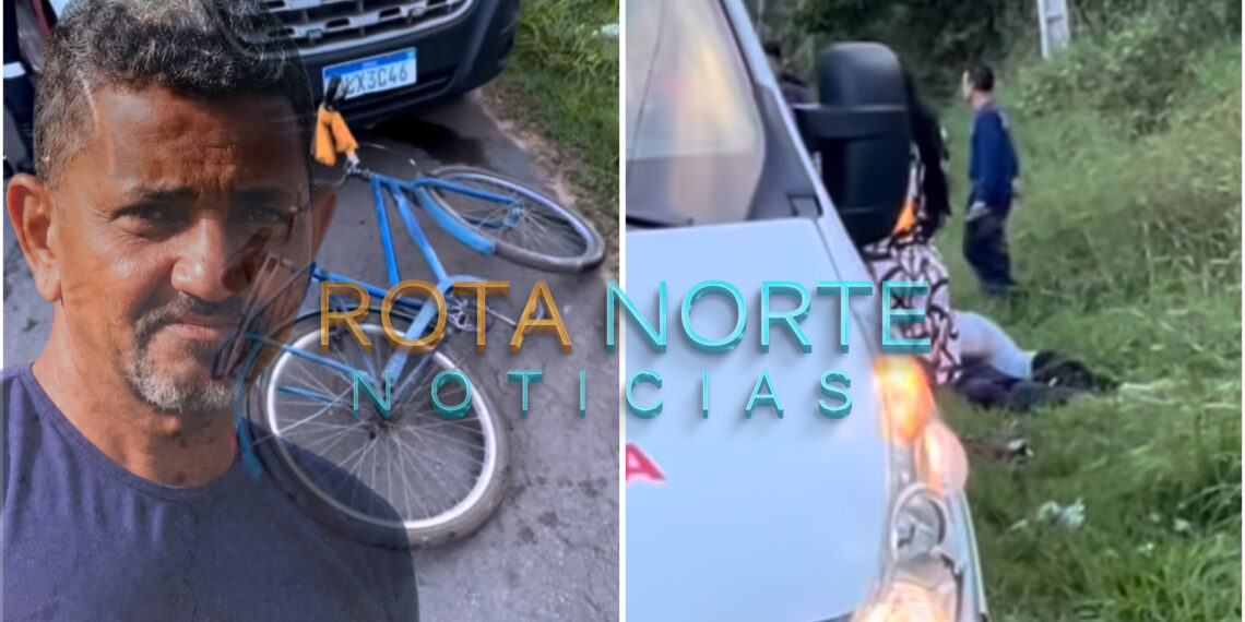 Homem morre ao ser atingido por carro enquanto ia trabalhar de bicicleta