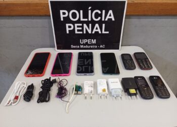 Polícia Penal apreende celulares e carregadores lançados em Unidade Prisional de Sena Madureira