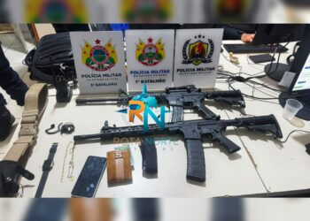 PMAC prende três suspeitos e apreende dois armamentos de calibre 5,56 durante operação em Rio Branco