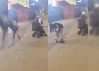 Mulher com sinais de embriaguez derruba bebê de colo