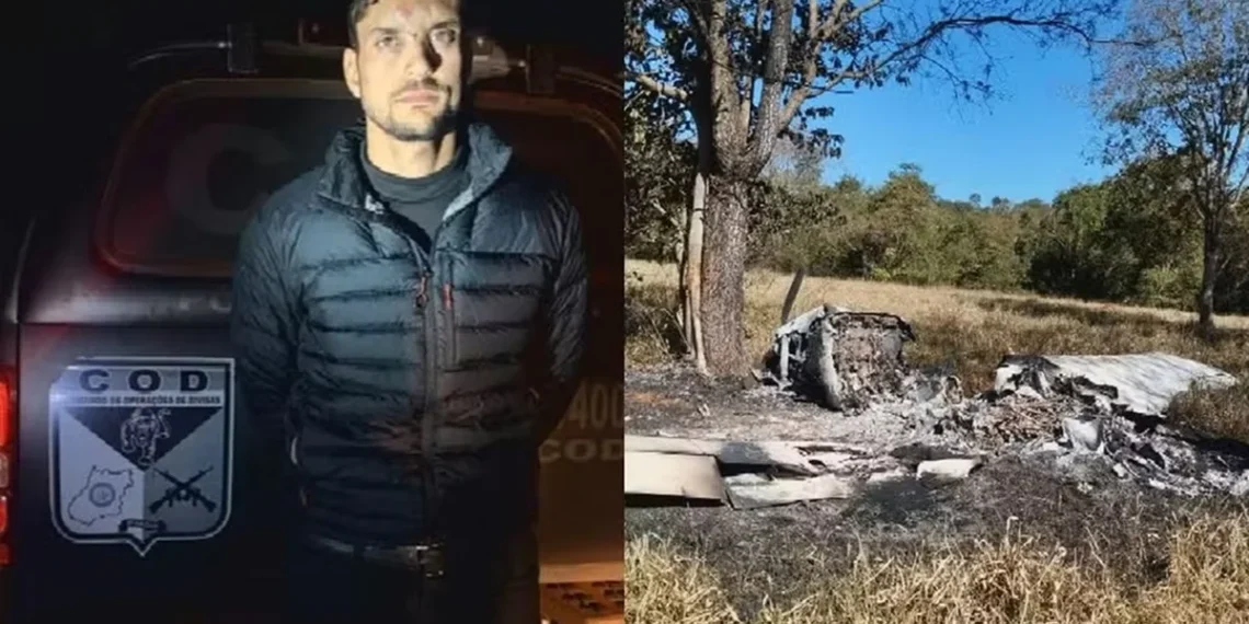 Piloto dos 300 kg de cocaína incendiou avião para destruir provas