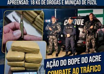 BOPE fecha entreposto do tráfico e apreende 18 kg de drogas e munição de fuzil em Rio Branco