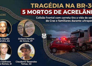 Tragédia na BR-364: Colisão frontal com carreta deixa cinco mortos de Acrelândia