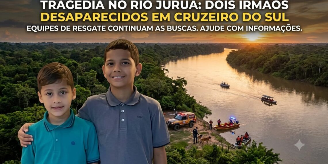 Tragédia no Rio Juruá: Cruzeiro do Sul se mobiliza nas buscas por dois irmãos desaparecidos