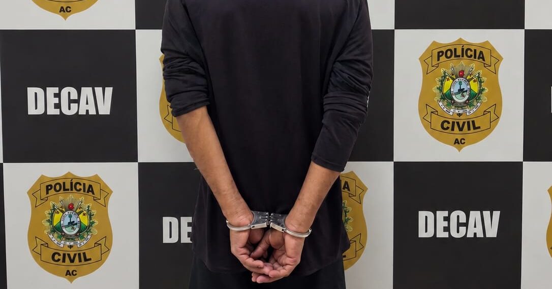 Homem é preso pela Polícia Civil em Rio Branco por crimes de estupro contra duas crianças, de 4 e 2 anos