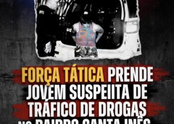 Força Tática prende jovem suspeita de tráfico de drogas no bairro Santa Inês, em Rio Branco