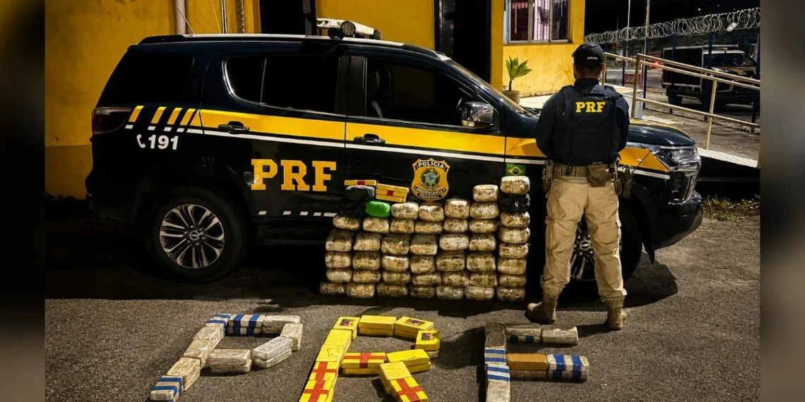 Caminhoneiro é preso com cerca de 100 kg de drogas