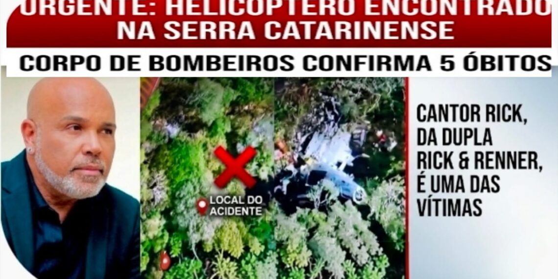 URGENTE: Destroços de helicóptero desaparecido são localizados; Bombeiros confirmam 5 mortes