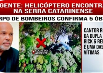 URGENTE: Destroços de helicóptero desaparecido são localizados; Bombeiros confirmam 5 mortes