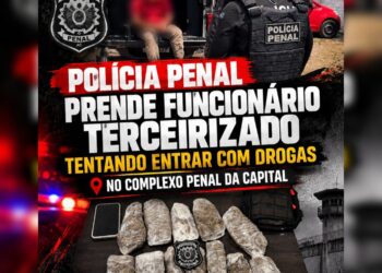 Polícia Penal prende funcionário terceirizado tentando entrar com drogas no Complexo Penal da Capital