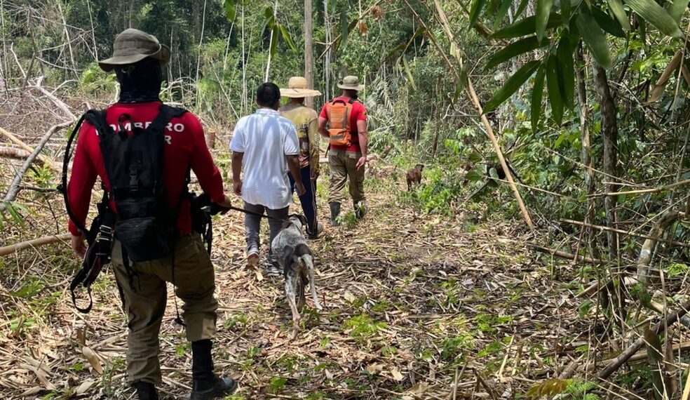 Bombeiros usam cães farejadores em buscas por bebê de 9 meses sequestrada pelo tio no AC