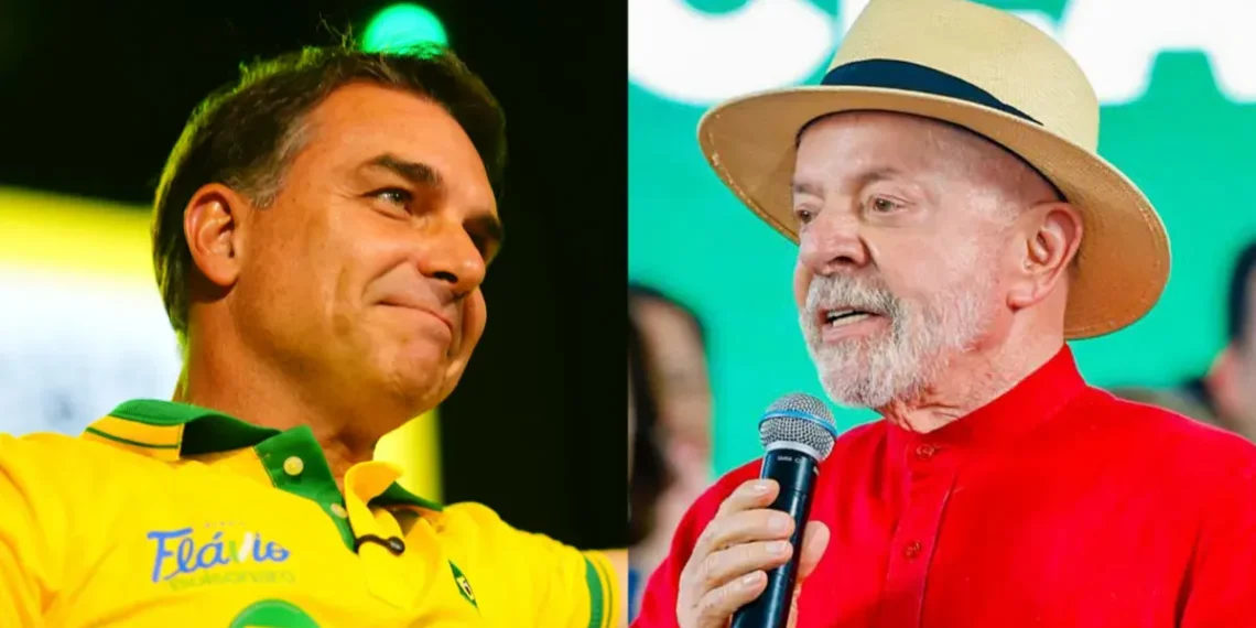 Flávio Bolsonaro aparece com um ponto de vantagem sobre Lula, diz pesquisa