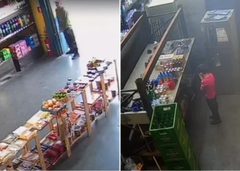 Menino se desespera e reza durante assalto à adega da família em SP. Vídeo